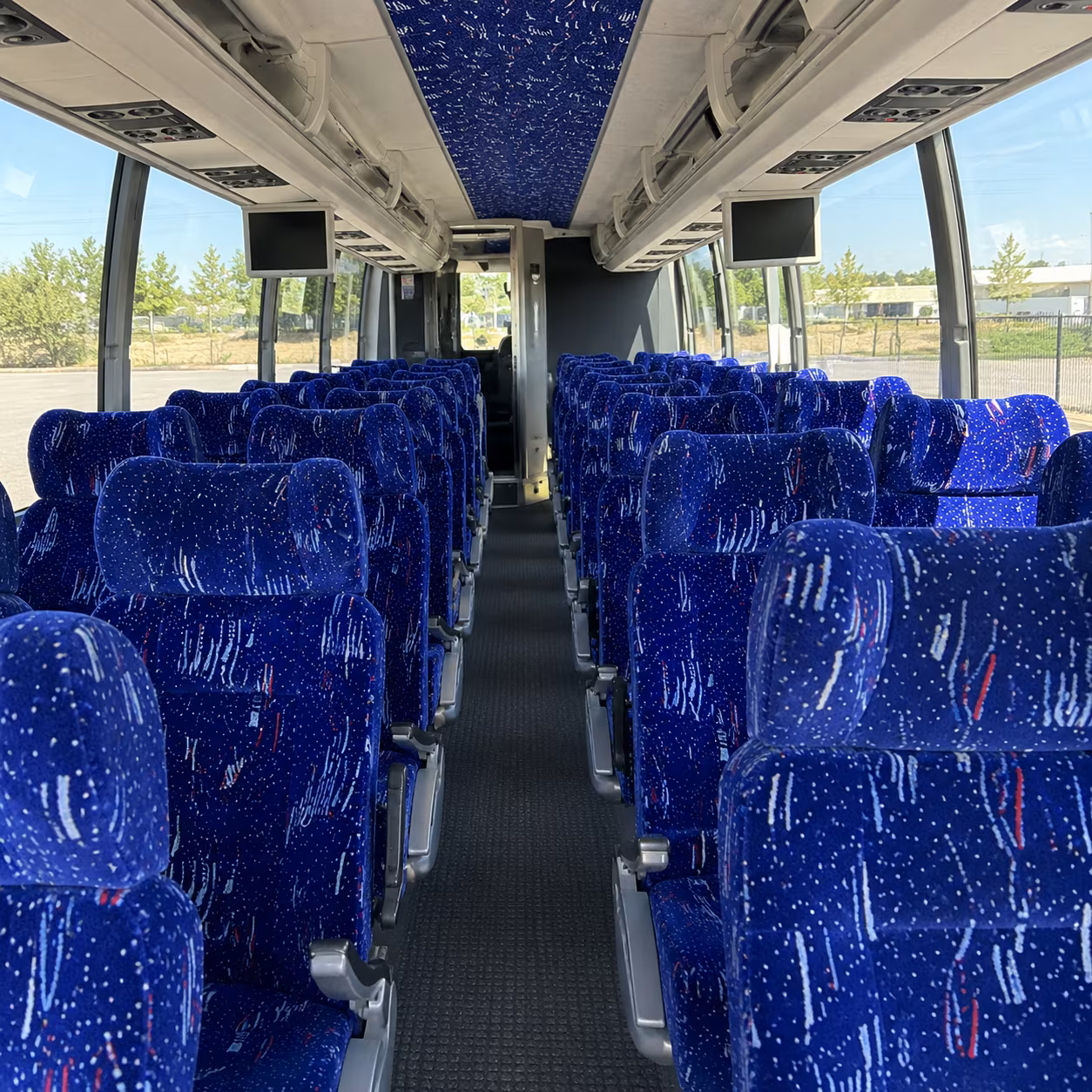 hampton charter bus interior